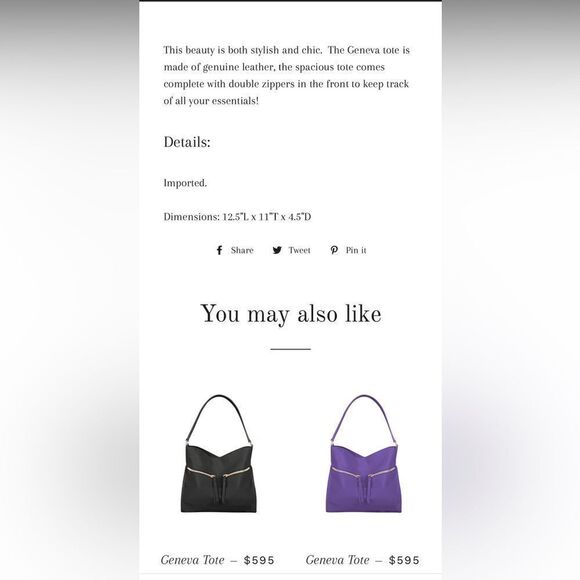 TOTE LE MONDE - The GENEVA TOTE. Spacious pocketbook can be used as a clutch. - Picture 4 of 13